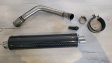 Honda Hornet CB600 98 99 00 01 Micron Carbon Race Track Exhaust Can & Link Pipe