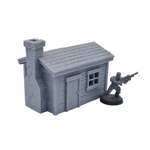 Small wooden hut - hut, scale