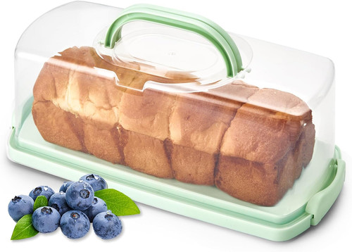 Cake carrier rectangular with - cake,