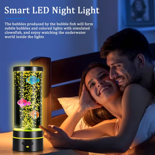 Fish bubble lamp led jellyfish - led,