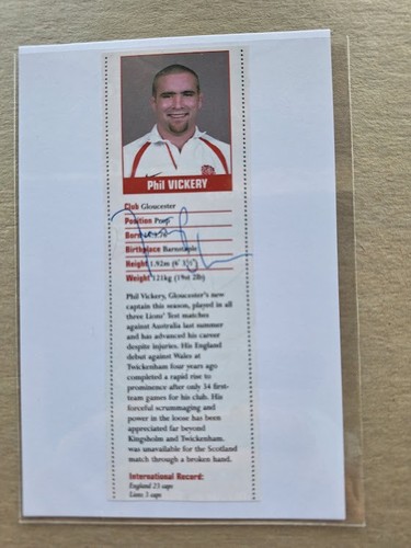 Phil vickery england - phil, rugby