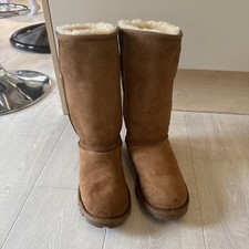 Ladies Tan Ugg Boots Tall Size Uk 6.5 Eu 39
