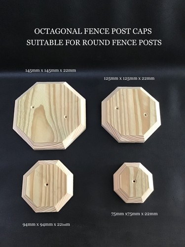 Octagonal fence post caps - 9,