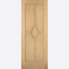 Internal Reims Oak Pre finished FD30 Fire Doors Diamond 5 Panel Solid Doors