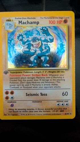 Machamp base set holo 1st - machamp,