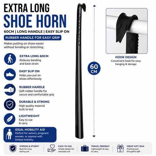 Extra long shoe horn 60cm - long,