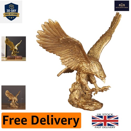 Gold plated realistic eagle - gold-plated,