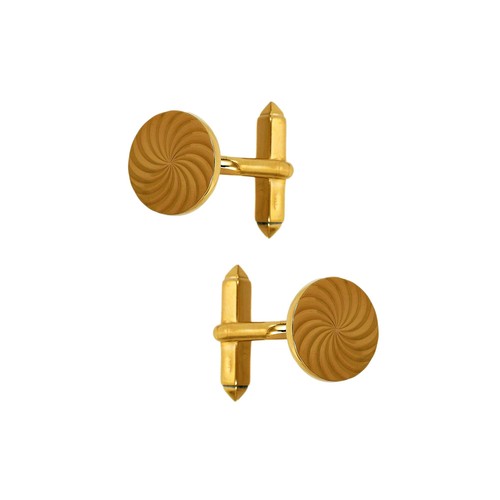 Pre owned 9ct gold round - gold, swirl