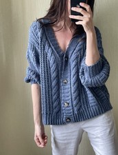 Raspbry italian cardigan cable - italian,