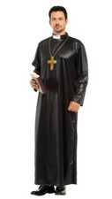 Mens Vicar Priest Fancy Dress Adults Stag Party Holy Church Costume Outfit