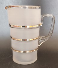 Art Deco frosted glass stepped