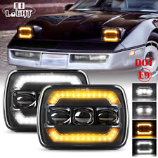 Pair 7x6" 5X7" LED Headlights