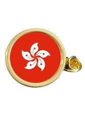 Hong Kong Flag Gold Plated