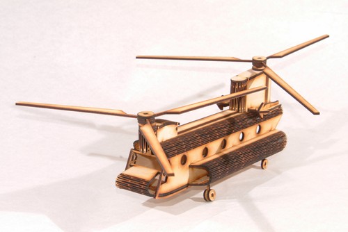 Chinook helicopter laser cut - laser,