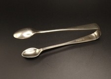Antique Sugar Nips Tongs Silver Plated J Sherwood 1870 Beaver Hallmark