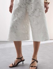 M&S - Autograph Womens White Cotton Cropped Women Trousers