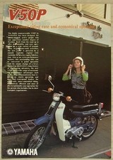 YAMAHA V50P MOTORCYCLE Sales Specification Leaflet c1975 #LIT-032007/50.10x38