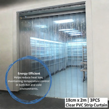 3PC PVC Strip Curtain Door
