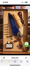 Blue Quill Pen and Ink Set