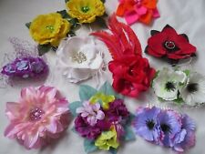 Multi Colour Flower Floral Vintage Rockabilly Wedding Hair Clips Retro Comb Clip