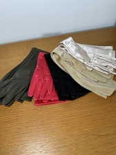 Job lot Vintage Stretch Satin Opera Long Evening Gloves x 5 Pairs