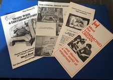 VINTAGE THEATRE ORGAN PROMOTIONAL MEMORABILIA  x 4 PIECES