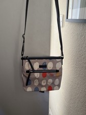 Radley Crossbody Messenger Bag.. Pale Pink, Beige, Nude Canvas.