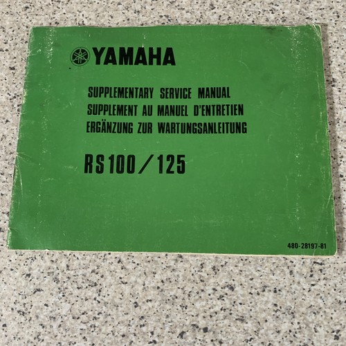 Yamaha rs100 125 supplementary - rs100/125,