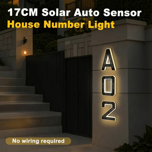 Solar power led house address - power,