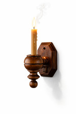 Vintage Wooden Wall Sconce