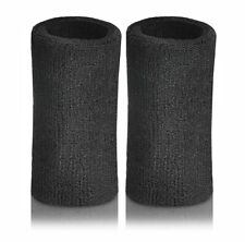 2 Pairs Sweatbands 5 Inch Elastic Athletic Absorbent Wristbands for Football