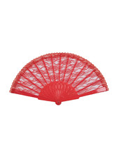Fan Red Lace Spanish Senorita