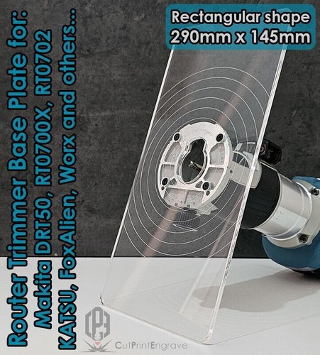 Rectangular router base plate - rectangular,