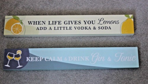 Wood sign gin - wood,