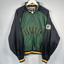 Chalk Line Jerzees XL Green Bay Packers NFL Vintage 1/4 Zip Jacket Windbreaker