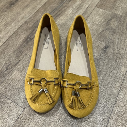 Flat moccasin shoes faux - m&s,