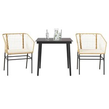 Garden Dining Set Brown