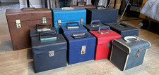 12 x vintage vinyl record boxes / cases