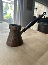 Antique cezve / ibrik / traditional long-handled copper coffee pot Turkish