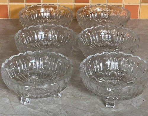 Vintage footed glass bowls - x,