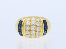 Ring brilliant sapphires. 1.80