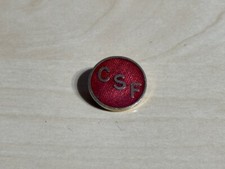 Small Unidentified C.S.F. Enamel Badge Foxhunds Hunt Hunting ?