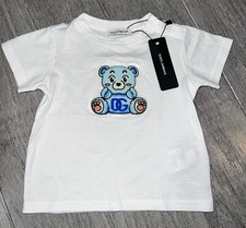 NEW $155 Dolce&Gabbana D&G Kids Baby Boys 6/9 M Short Sleeve Tee T-Shirt Cotton