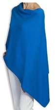 CASHMERE Poncho COBALT BLUE