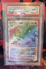 PSA 10 Charizard VSTAR 174/172 Brilliant Stars Rainbow Pokemon Card - Gem Mint