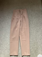 Ladies Zara Small 8-10 Brand New Tailored Trousers Beige