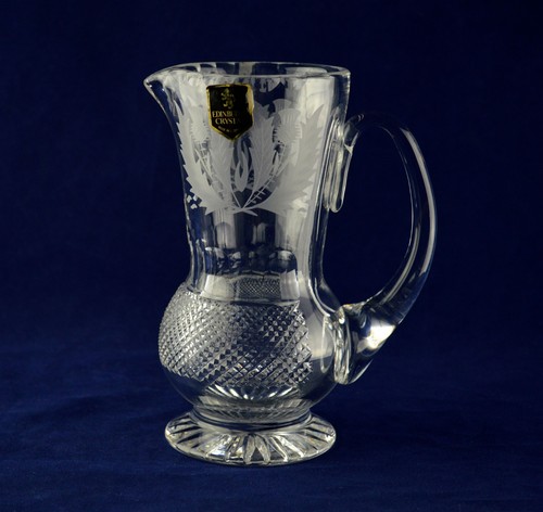 Edinburgh crystal thistle jug - edinburgh,