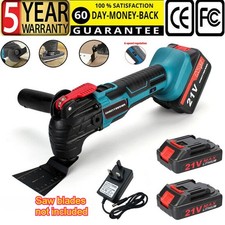 6 Speeds Oscillating Multi Tool Cordless Sander Scraper Saw With 2 Batteries 21V