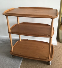 Ercol light wood  3 Tier Trolley