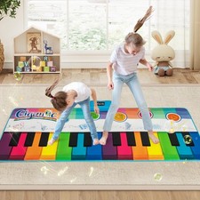 Floor Piano Dance Mat Colorful Piano Keyboard & Built-in Music